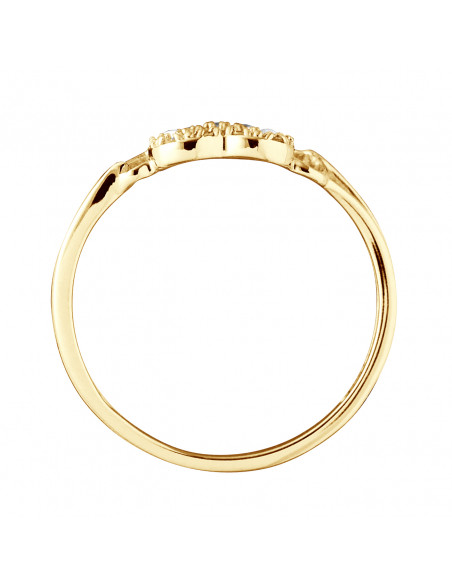 Fancy Heart Ring Diamonds 0.030 CTS - Gold 375 - Lausanne