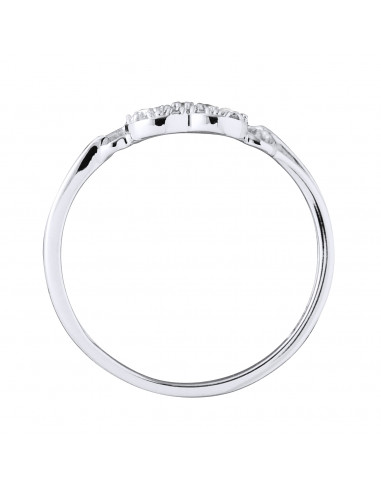 Bague Coeur Fantaisie Diamants 0,030 Cts - Or...