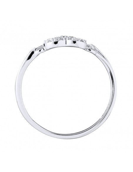 Bague Coeur Fantaisie Diamants 0,030 Cts - Or 375 - LAUSANNE