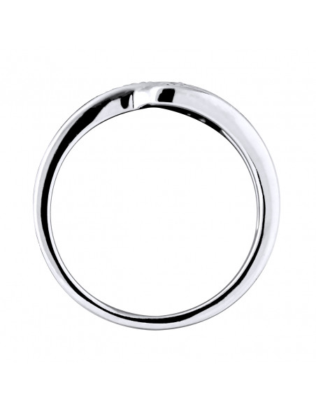 Bague Jonc Fantaisie Diamants 0,010 Cts - Or 375 - EVIAN