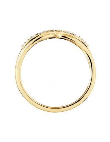 Fancy Ring Fancy Diamonds 0.030 CTS - Gold 375...