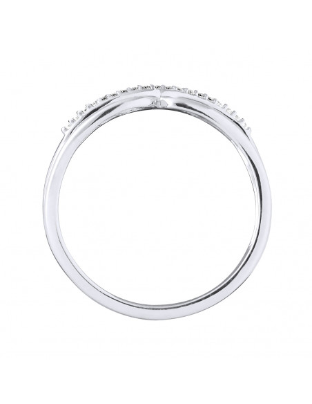 Bague Jonc Fantaisie Diamants 0,030 Cts - Or 375 - VICHY
