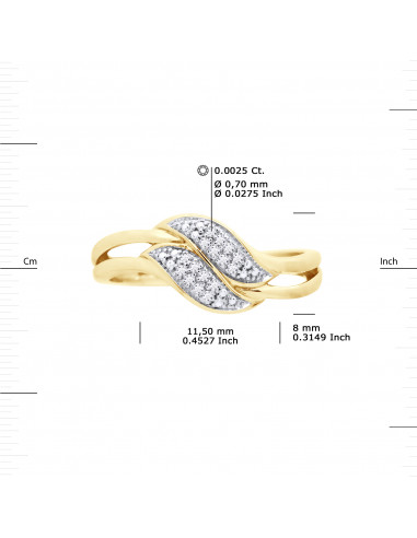 Fancy Ring Costume Diamonds 0.020 CTS - Gold...