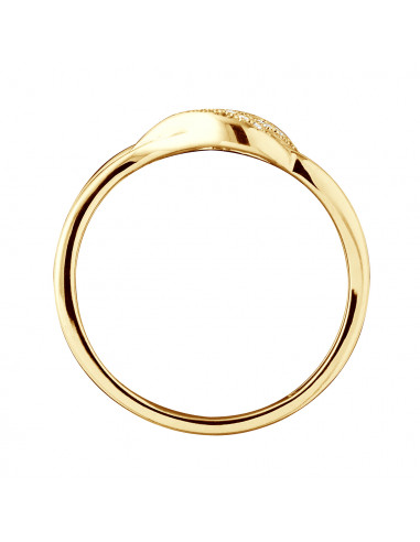 Bague Jonc Fantaisie Diamants 0,020 Cts - Or...
