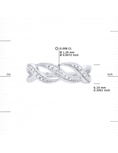 Fancy Ring Fancy Diamonds 0.040 CTS - Gold 375...