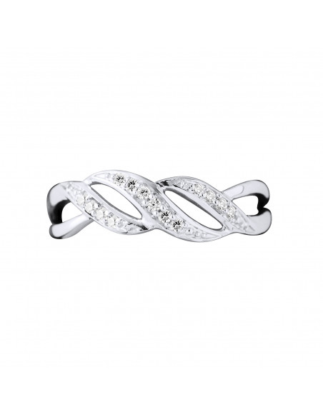 Bague Jonc Fantaisie Diamants 0,040 Cts - Or 375 - BADEN