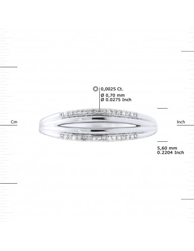 Fancy Ring Fancy Diamonds 0.080 CTS - Gold 375...