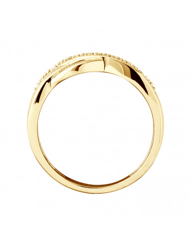 Bague Jonc Fantaisie Diamants 0,040 Cts - Or...