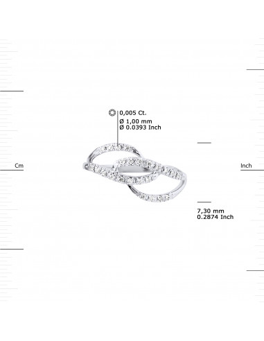 Fancy Ring Fancy Diamonds 0.120 CTS - Gold 375...