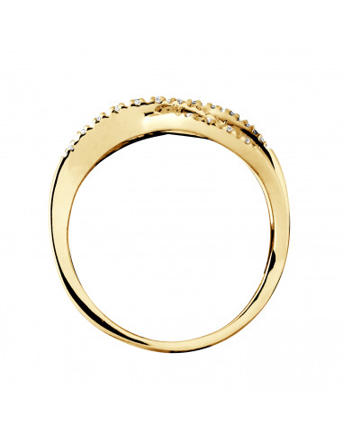 Fancy Ring Fancy Diamonds 0.120 CTS - Gold 375...