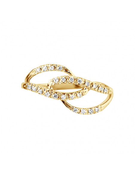 Fancy Ring Fancy Diamonds 0.120 CTS - Gold 375 - Oxford