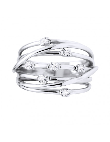 Prestige Ring Fancy Diamonds 0.140 CTS - Gold 375 - Malibu