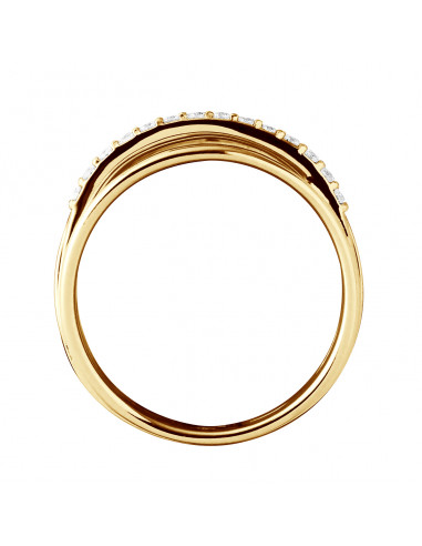 Bague Prestige Fantaisie Diamants 0,140 Cts -...