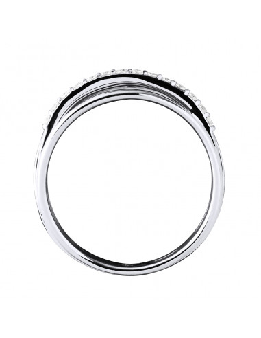 Bague Prestige Fantaisie Diamants 0,140 Cts -...