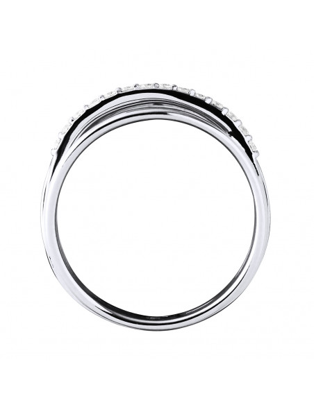 Bague Prestige Fantaisie Diamants 0,140 Cts - Or 375 - CARMEL