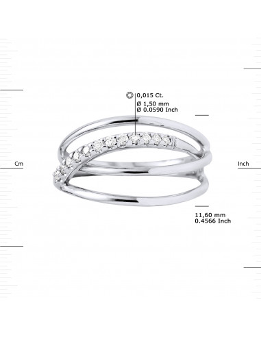 Prestige Ring Fancy Diamonds 0.180 CTS - Gold...