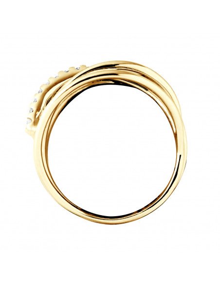 Bague Prestige Fantaisie Diamants 0,180 Cts - Or 375 - CHERWELL