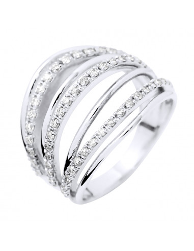 Bague Prestige Fantaisie Diamants 0,60 Cts - Or 375 - SUSSEX