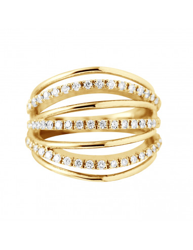 Fancy Prestige Ring Diamonds 0.60 CTS - Gold...