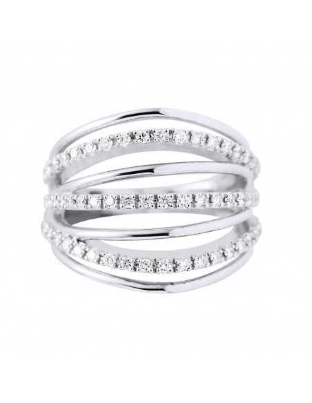 Bague Prestige Fantaisie Diamants 0,60 Cts - Or 375 - SUSSEX