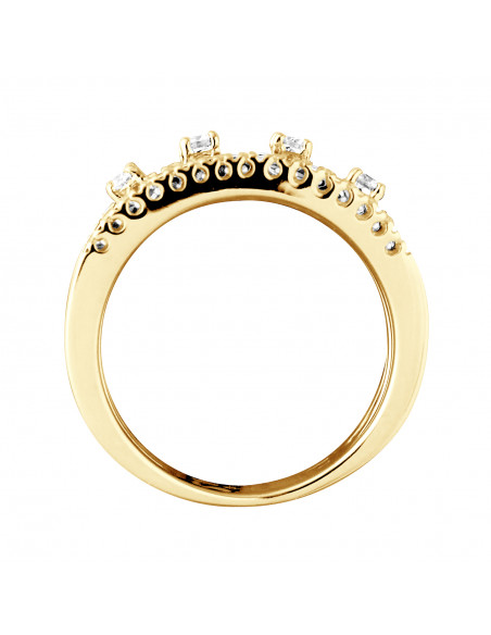 Bague Prestige Fantaisie Diamants 0,320 Cts - Or 375 - SWALE