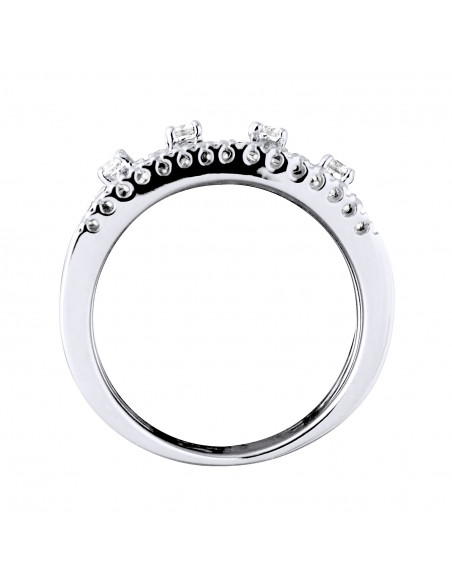 Bague Prestige Fantaisie Diamants 0,320 Cts - Or 375 - SWALE