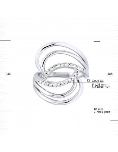 Bague Prestige Fantaisie Diamants 0,20 Cts - Or...