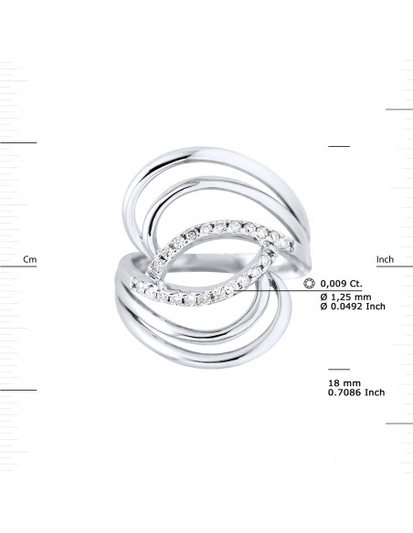Bague Prestige Fantaisie Diamants 0,20 Cts - Or 375 - DUBLIN