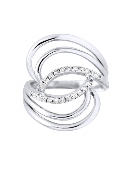 Bague Prestige Fantaisie Diamants 0,20 Cts - Or 375 - DUBLIN