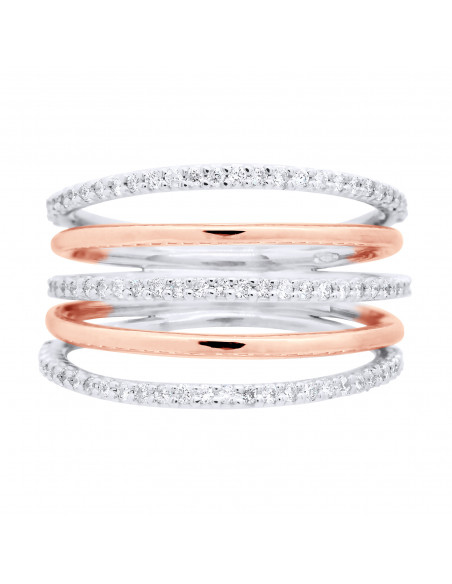 Bague Prestige Fantaisie Diamants 0,45 Cts - Or 375 - NEUCHÂTEL