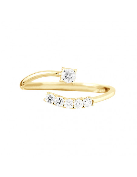 Bague Fantaisie Diamants 0,15 Cts - Or 375 - AUSTIN