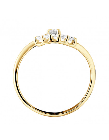 Bague Fantaisie Diamants 0,15 Cts - Or 375 - AUSTIN