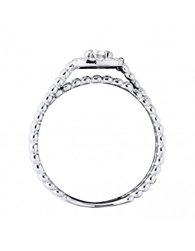 Solitaire Ring Diamond Entourage - 0.35 carats...