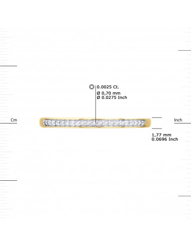 Alliance Diamonds 0.050 Carats - Gold 375 -...