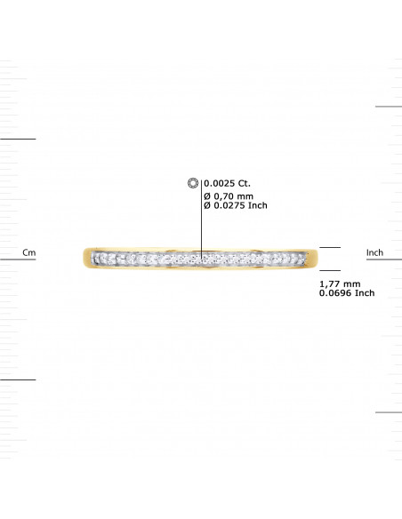 Alliance Diamants 0.050 Carats - Or 375 - SAINT REMY