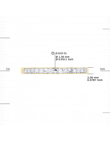 Alliance Diamonds 0.150 carats - Gold 375 -...