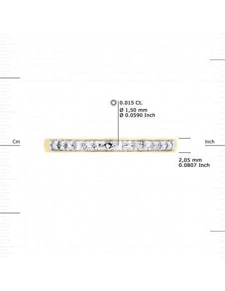 Alliance Diamants 0.20 Carats - Or 375 - SAINT AGNET