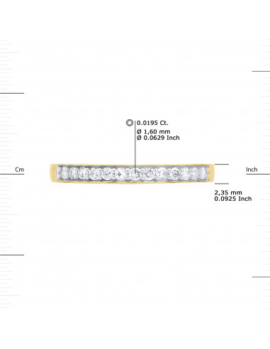 Alliance Diamonds 0.25 carats - Gold 375 -...