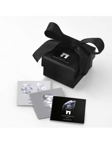 Alliance Diamants Noirs et Blancs 0.260 Carats...