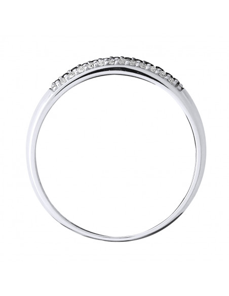 Alliance Diamants Noirs et Blancs 0.260 Carats - Or 375 - SAINTENY