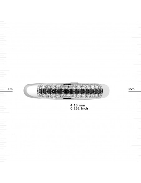 Alliance Black and White Diamonds 0.260 Carats - Gold 375 - Sainteny