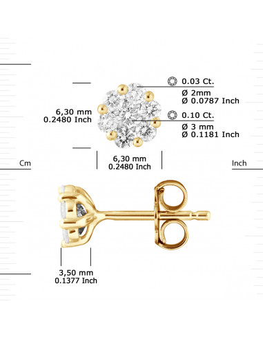 Diamond Prestige Earrings 0.56 carats -...