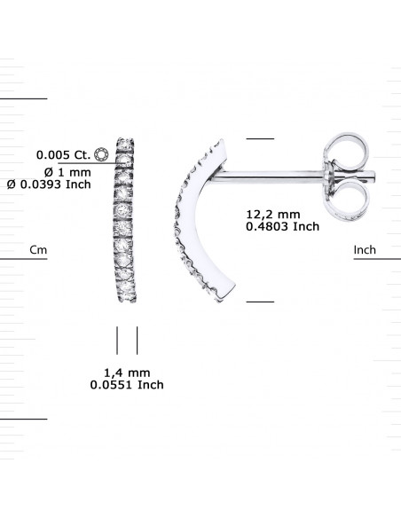 Boucles d'Oreilles Diamants 0,090 Carats - Or 375 - PRESTON