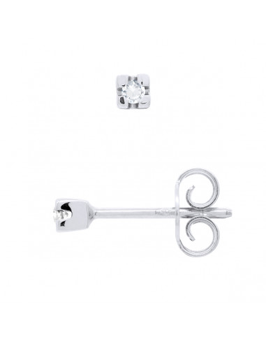 Clous d'Oreilles Diamants Classiques - Tailles de 0.040 à 0.10 Carats - Or 375 - NEW YORK