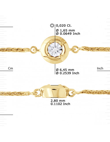 Bracelet Diamants 0.020 Carats - Illusion 0.50...