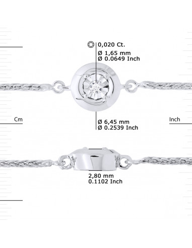 Diamond Bracelet 0.020 Carats - Illusion 0.50...