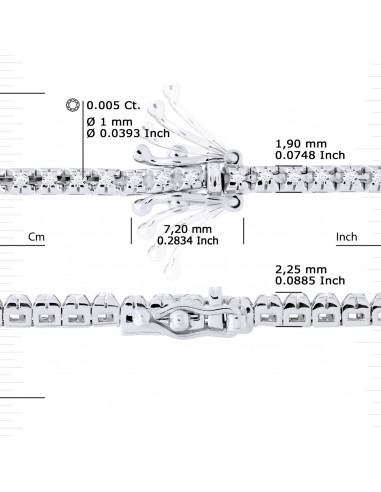Tennis Bracelet - Diamond River 0.50 Carats -...
