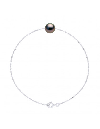 Tahitian Pearl Bracelet Round 8-9 mm -...