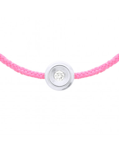 Bracelets Links Diamond Cords 0.030 CTS Serti...