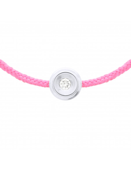 Bracelets Links Diamond Cords 0.030 CTS Serti Clos - Silver 925 - Milan